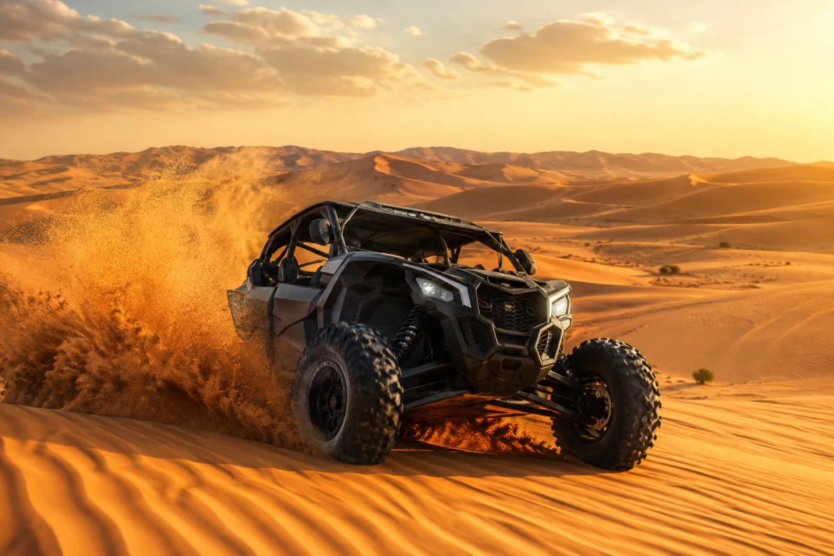 Dune Buggy Dubai off-road adventure across golden desert dunes